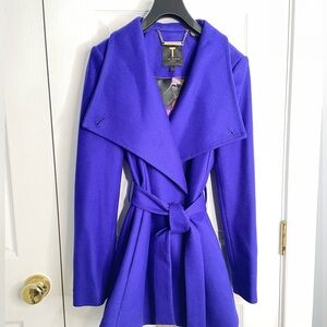 Ted Baker “Sandra” Short Wool & Cashmere Wrap Coat Size 1